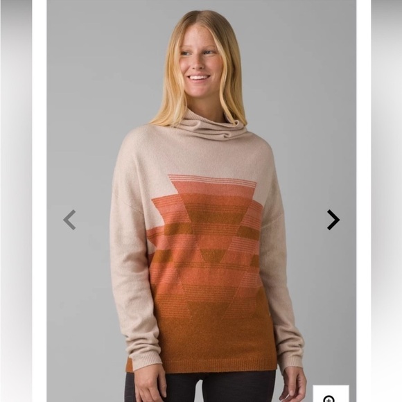 NWT prAna Frosted Pine Cowl Neck Pullover Sweater Size Large - Picture 2 of 10